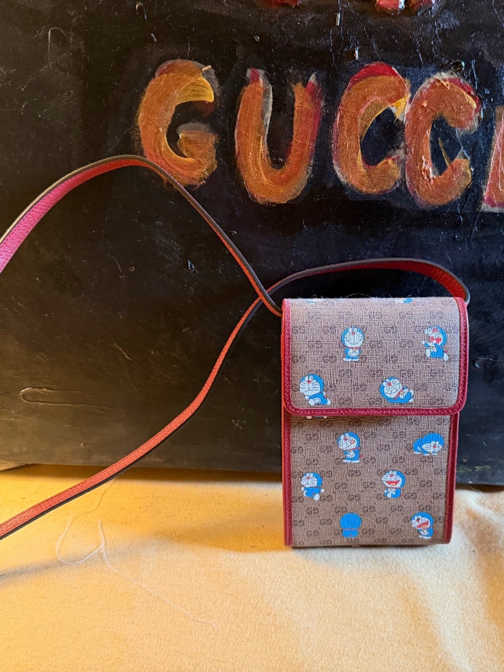 Gucci x Doraemon GG Supreme Mini Crossbody Bag